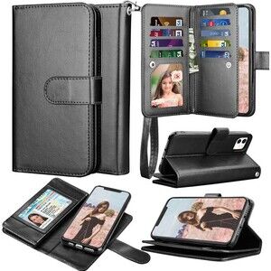 Wallet Case for Iphone 11, Iphone 11 6.1 Leather Wallet Case with ID Credit Card